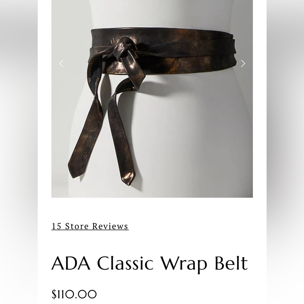ADA Classic Black Brown Wrap Elegant Women's Leather Belt